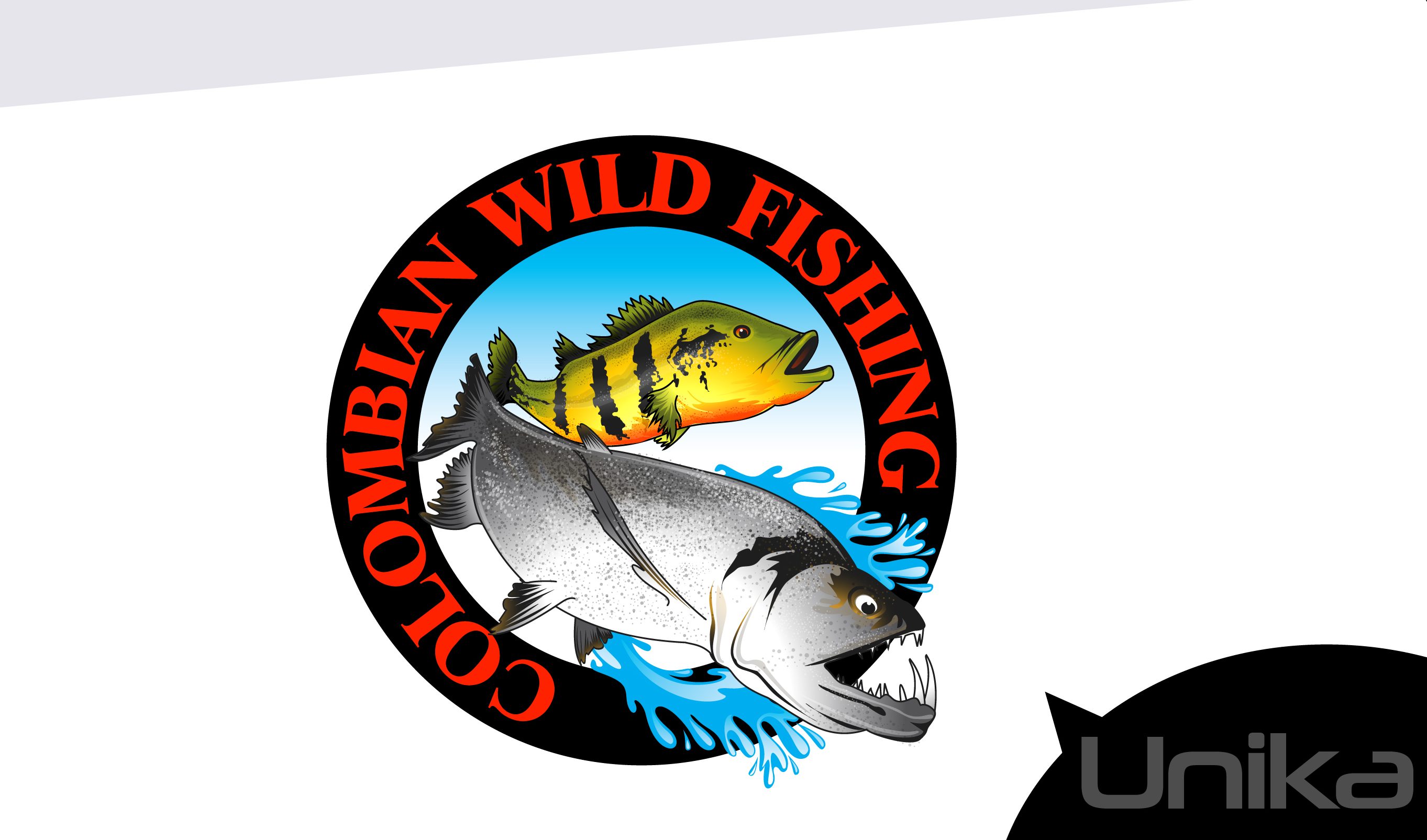 Mascot Logo Colombian Wild Fishing