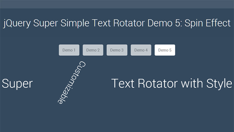 jQuery text rotate