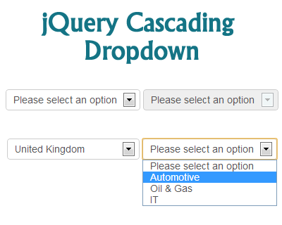 Cascading Drop-Down Menu